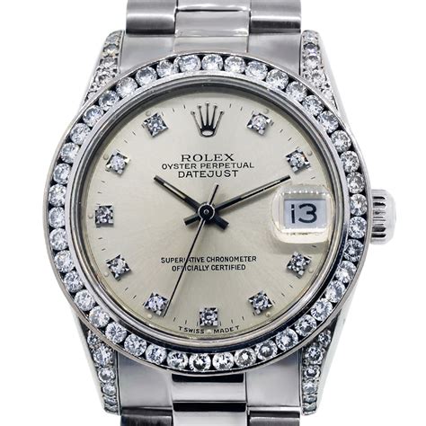 rolex white gold and diamonds